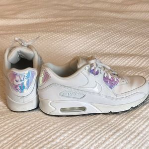 Nike Air white with holographic detail size 7.5